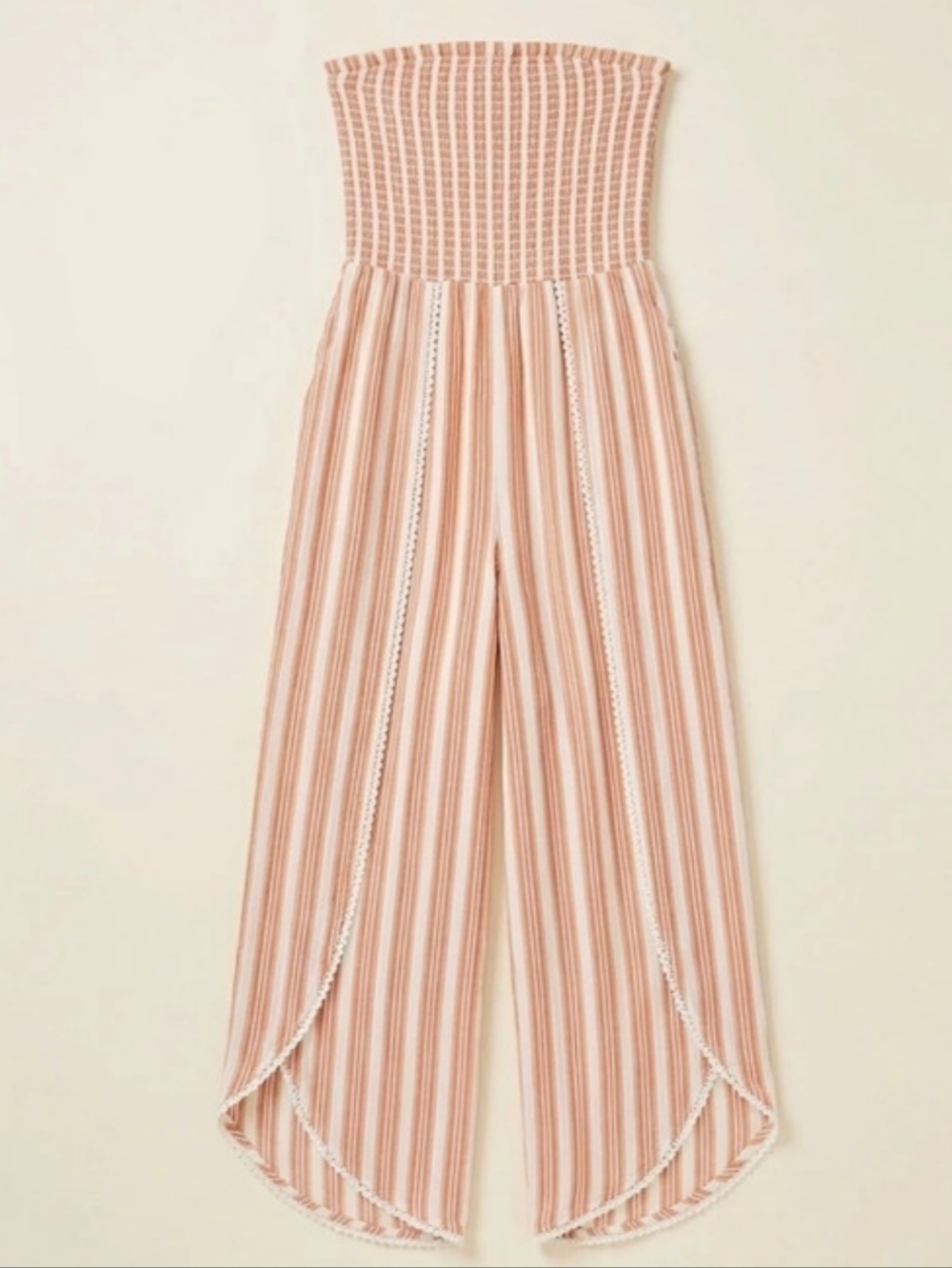 Angie Strapless Smocked Bodice Jumpsuit